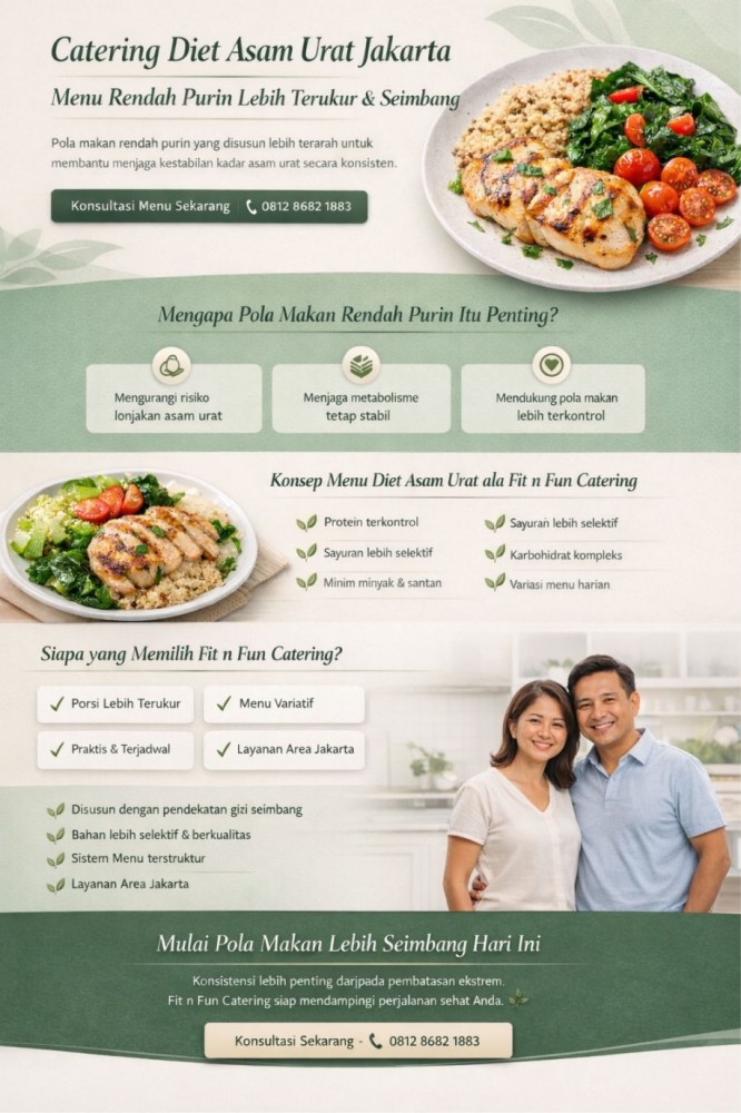 Catering Diet Asam Urat Jakarta  Menu Rendah Purin Lebih Terukur & Seimbang